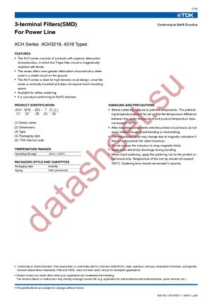 ACH3218-101-TD01 datasheet  